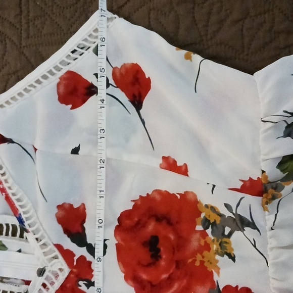 SIENNA SKY SZ. M Floral Romper LINED ZIPPER - Picture 15 of 16